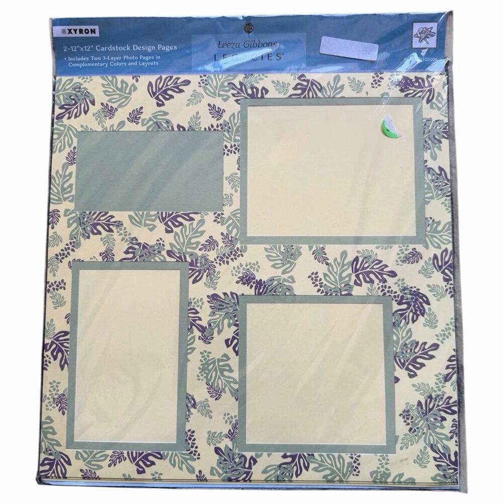 Xyron Leeza Gibbons Legacies 12x12 Scrapbook Cardstock Design Pages New Sealed